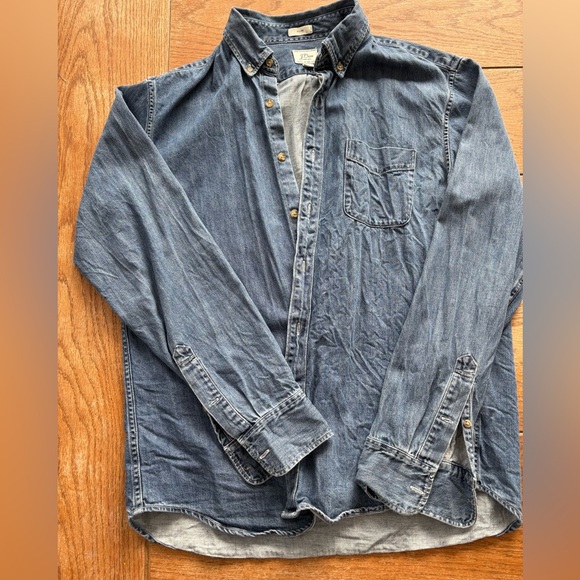 J. Crew Slim Fit Blue Denim Shirt - Large - Picture 1 of 5
